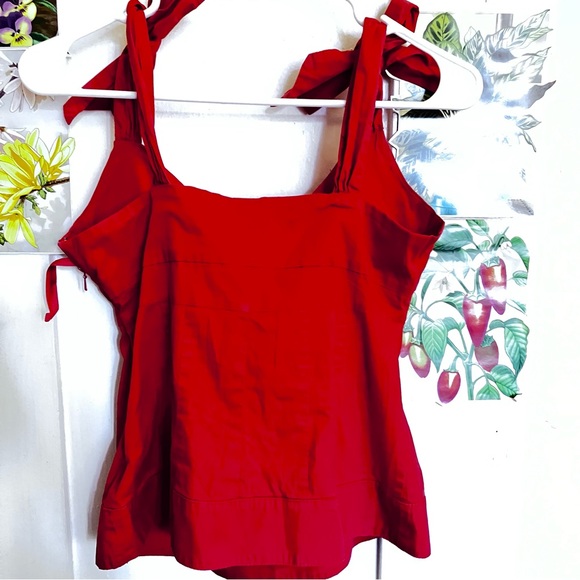 Odille summer cute cotton red top size 4 - Picture 5 of 5